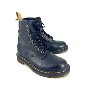 Dr. Martens Vegan 1460 Black Felix Rub Off 8-Eye Combat Boots Mens 5 Womens 6